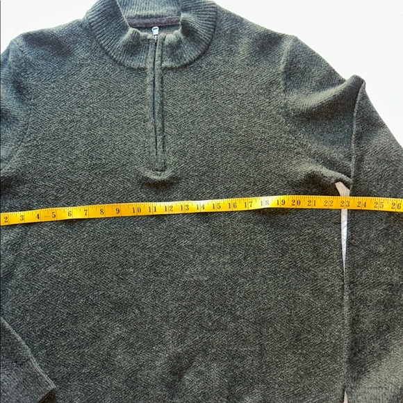 Joseph Abboud Forest Green Half-Zip Sweater - Picture 2 of 9